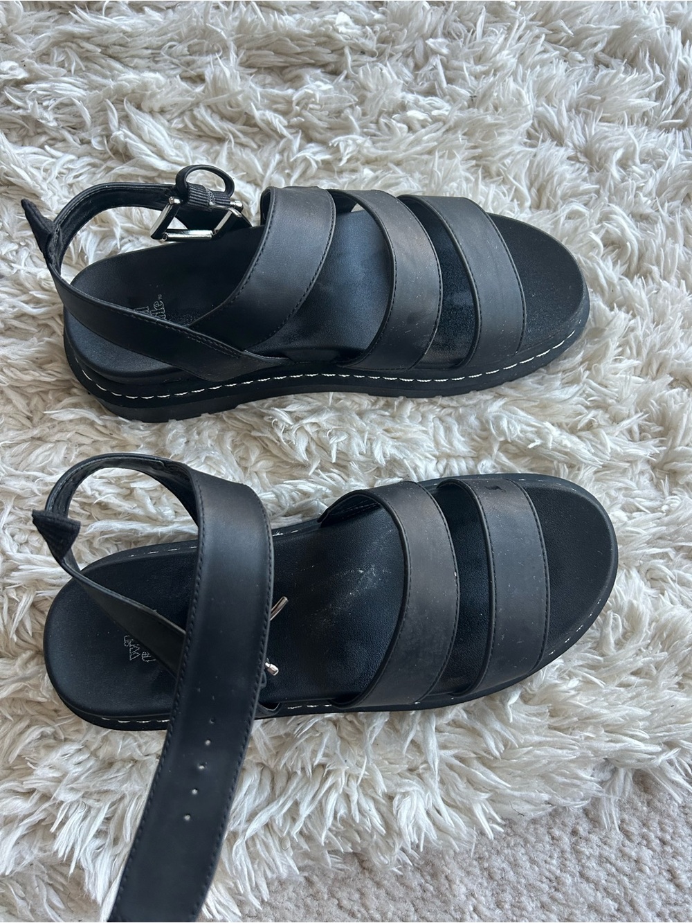 wild fable Black Strappy Platform Sandals